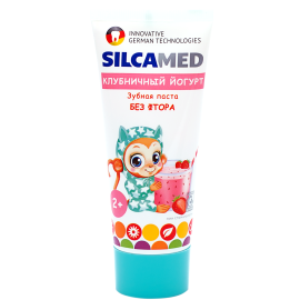 Детская зубная паста SILCAMED. Клубничный йогурт